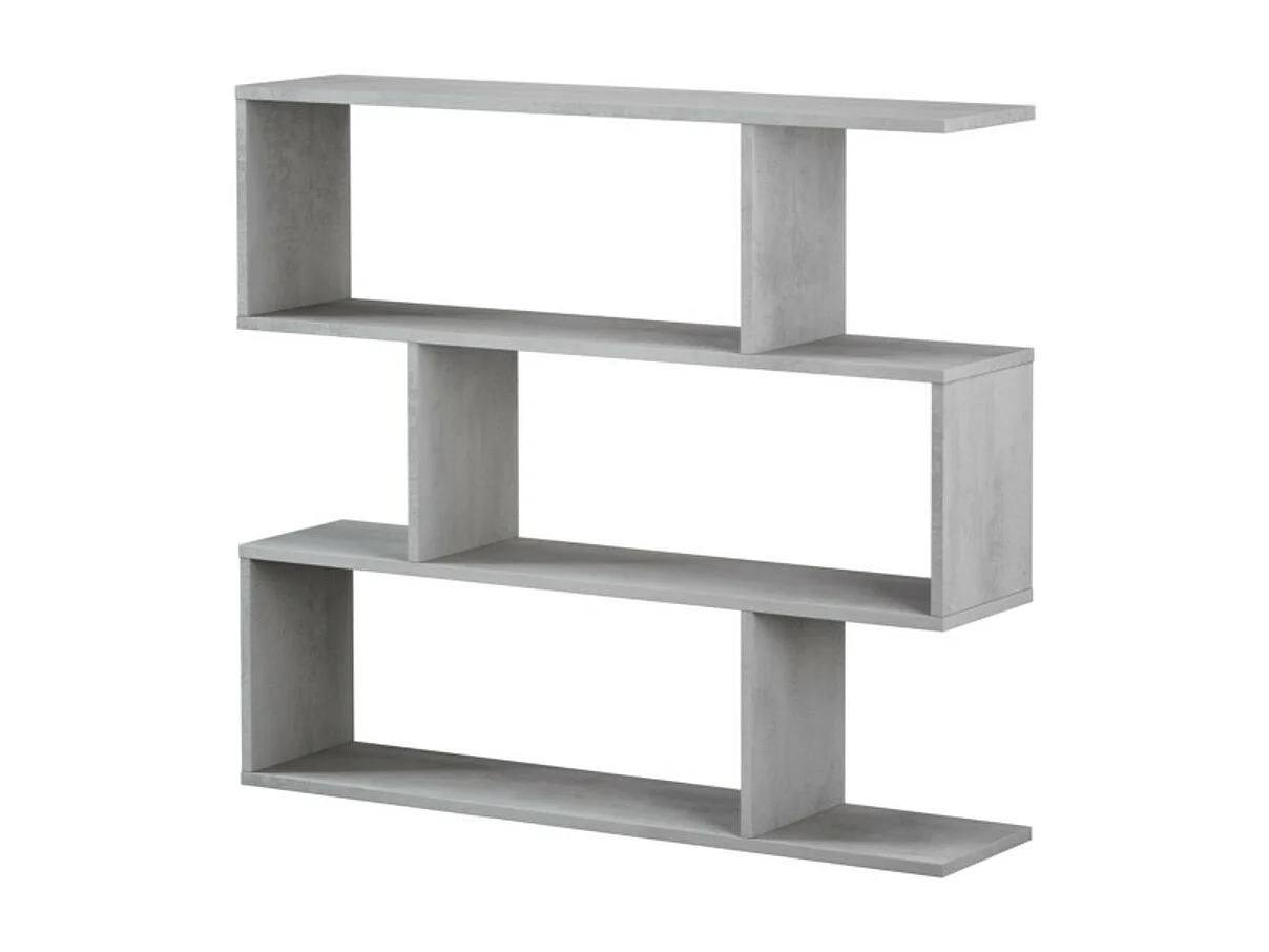 Estante baixa Athena Cimento branco 110x97x24 cm Sala de estar Sala de jantar