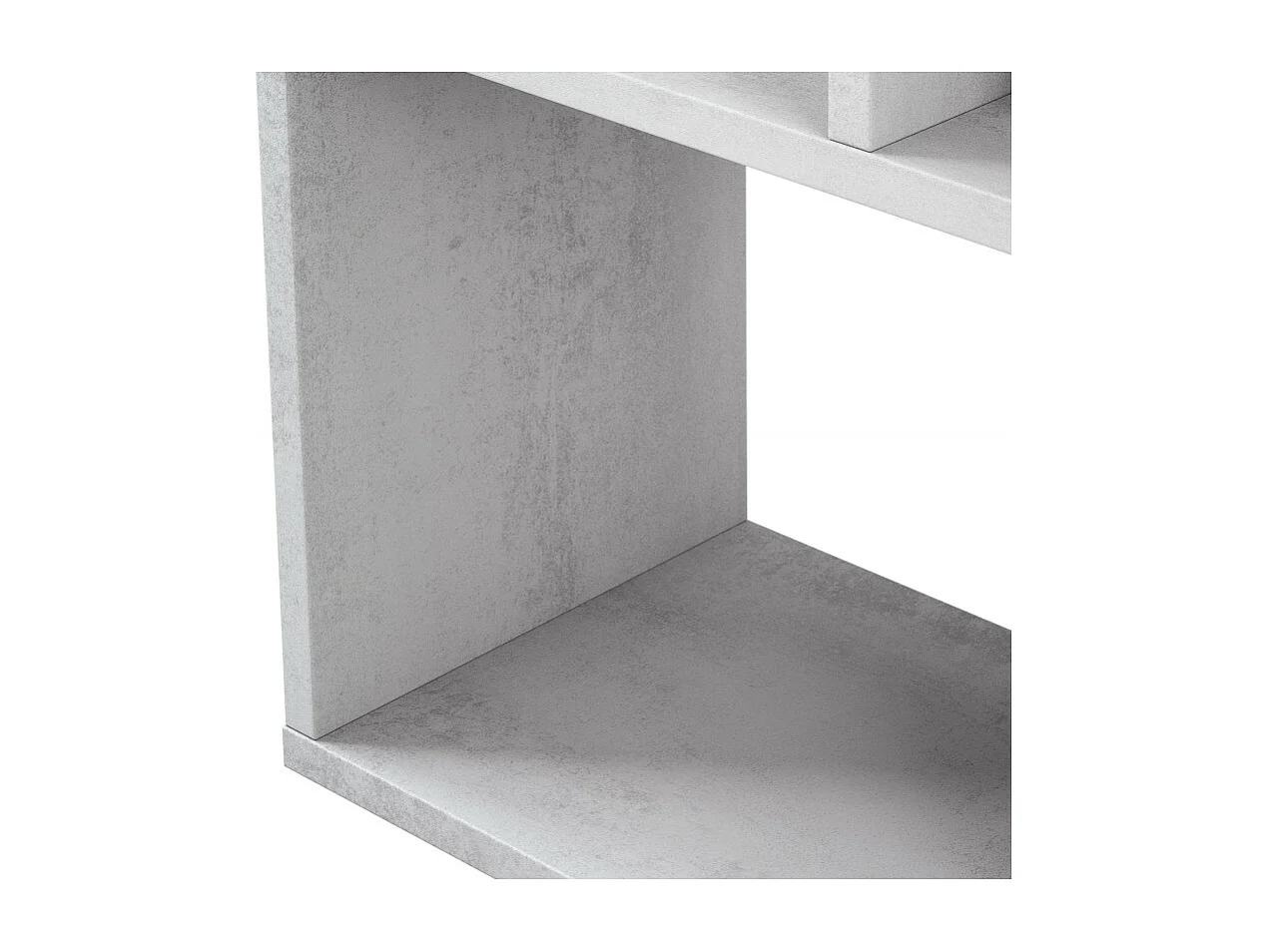 Estante baixa Athena Cimento branco 110x97x24 cm Sala de estar Sala de jantar