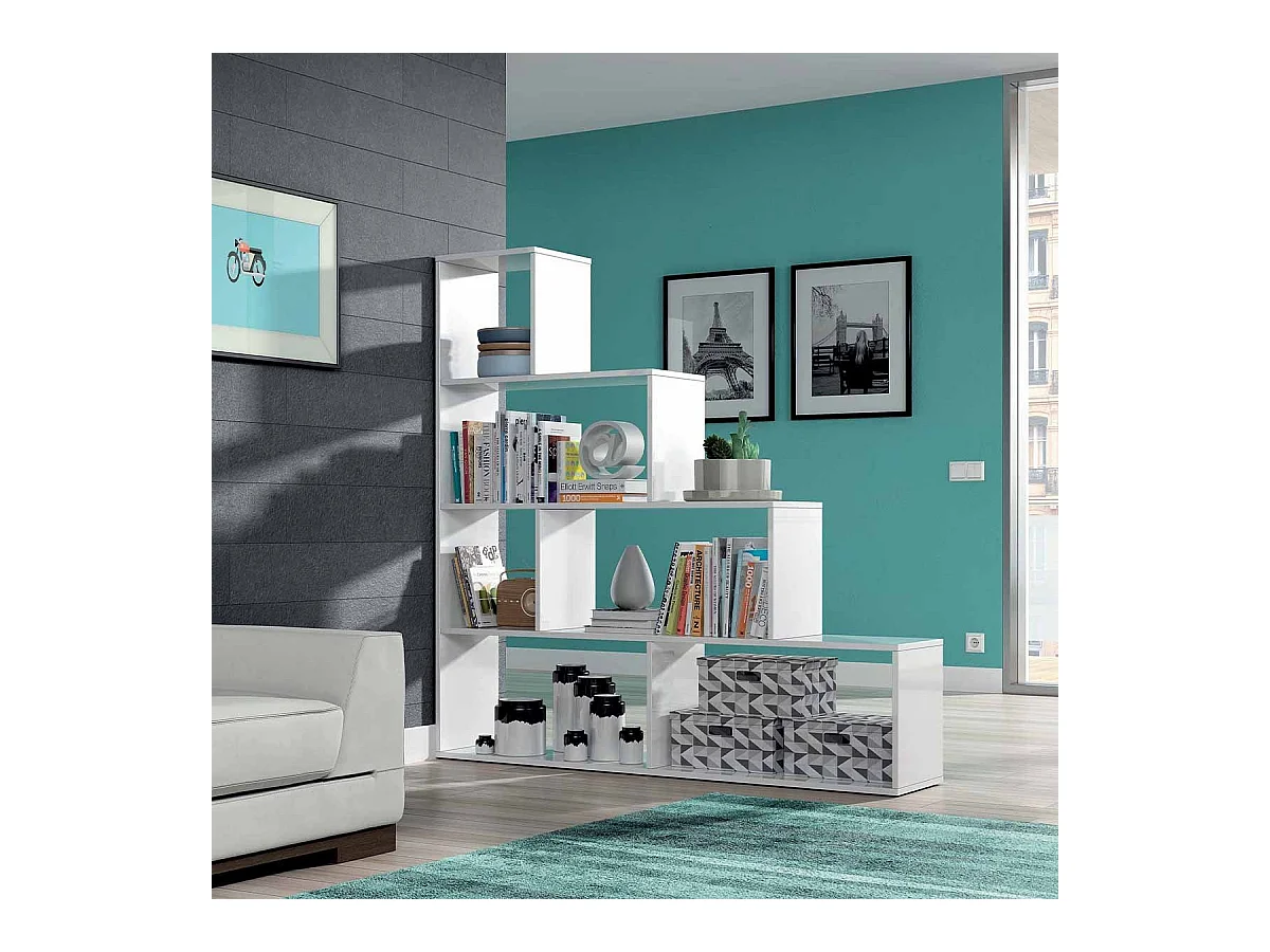 Estantería escalonada 6 compartimentos - A145 cm - Klum