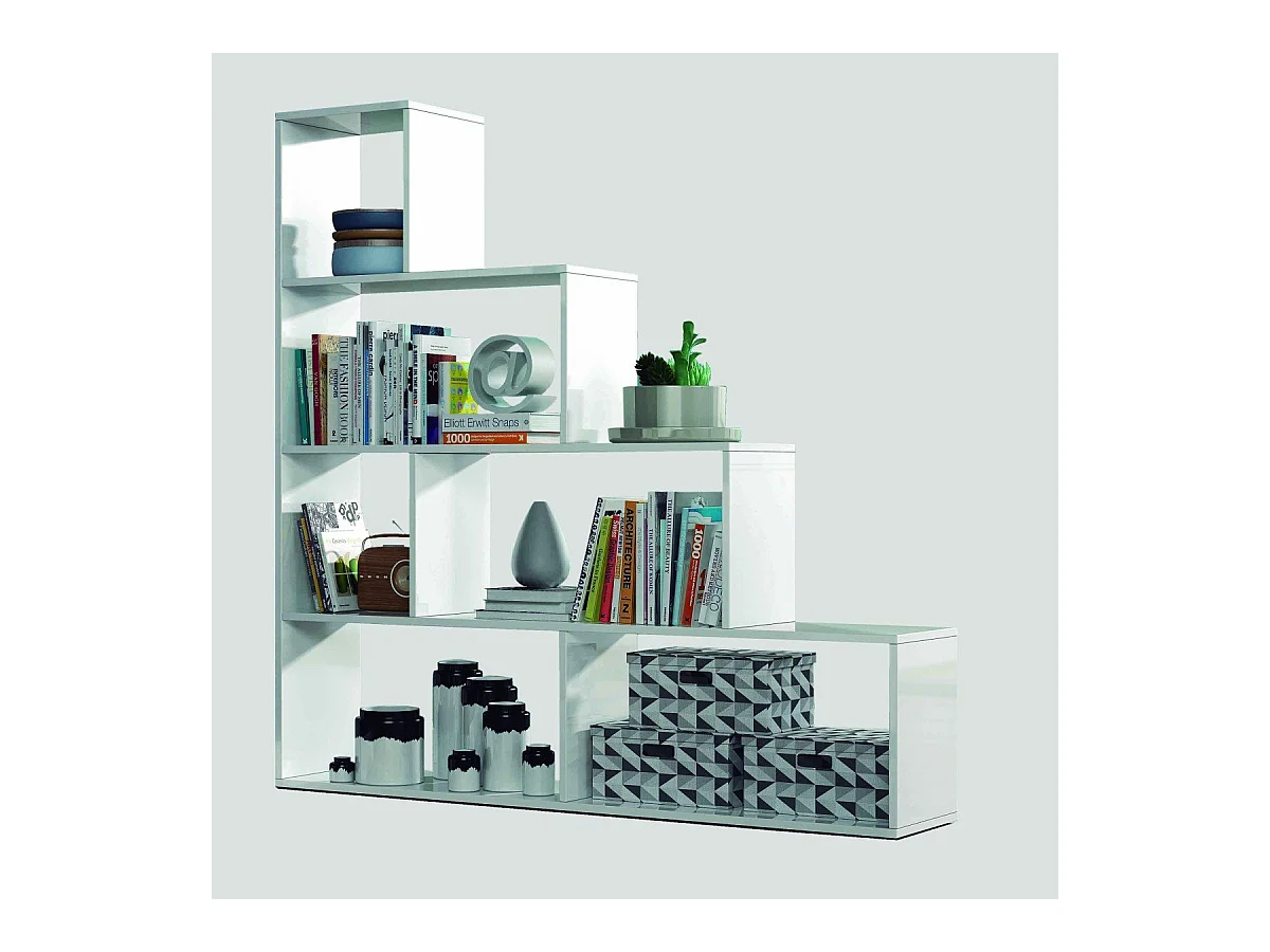 Estantería escalonada 6 compartimentos - A145 cm - Klum