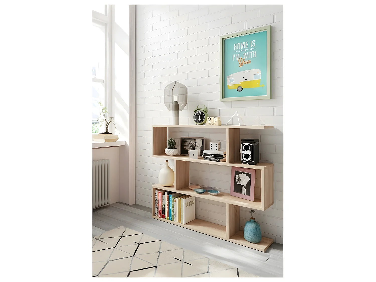 Étagère basse de 3 niveaux L110 x H97cm