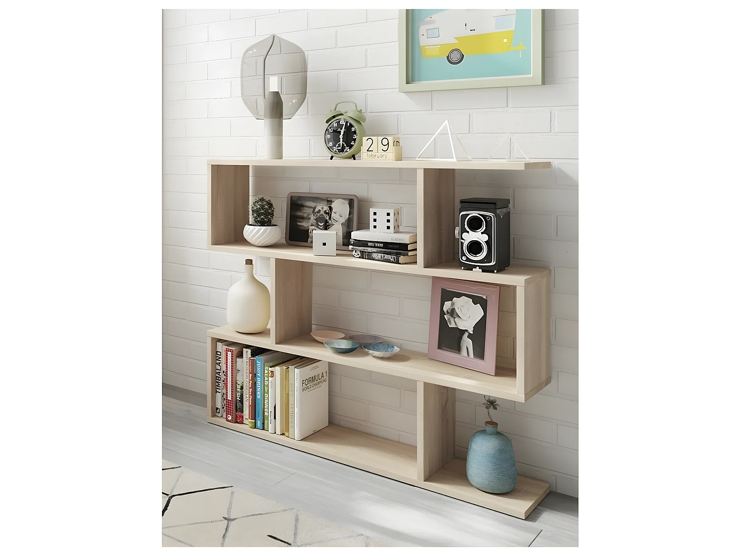 Étagère basse de 3 niveaux L110 x H97cm