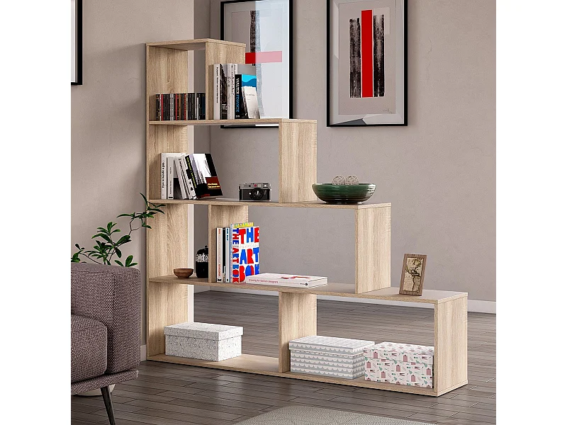 Scaffale a 6 scomparti per scale - A145 cm - Klum