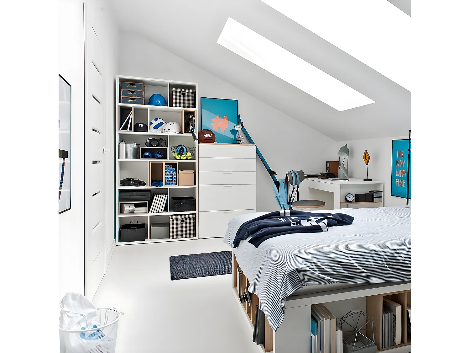 Bibliothèque Multi-rangements 6 niveaux H206 cm - 4YOU