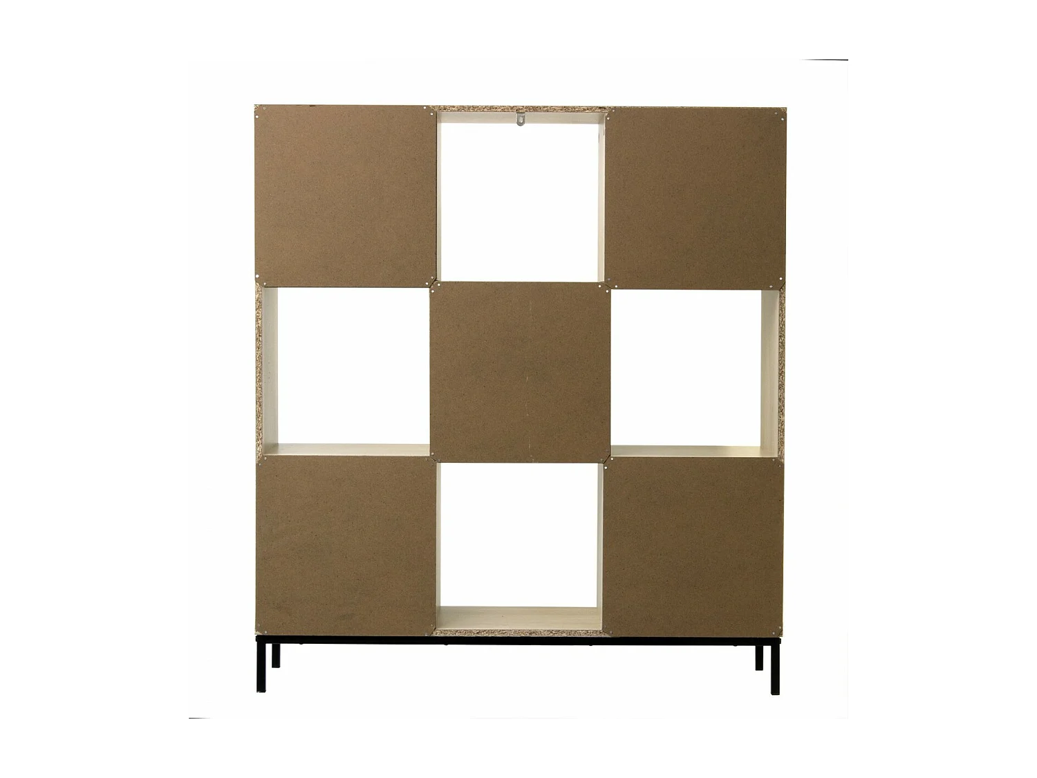 Etagère de rangement 9 cases avec pieds métal