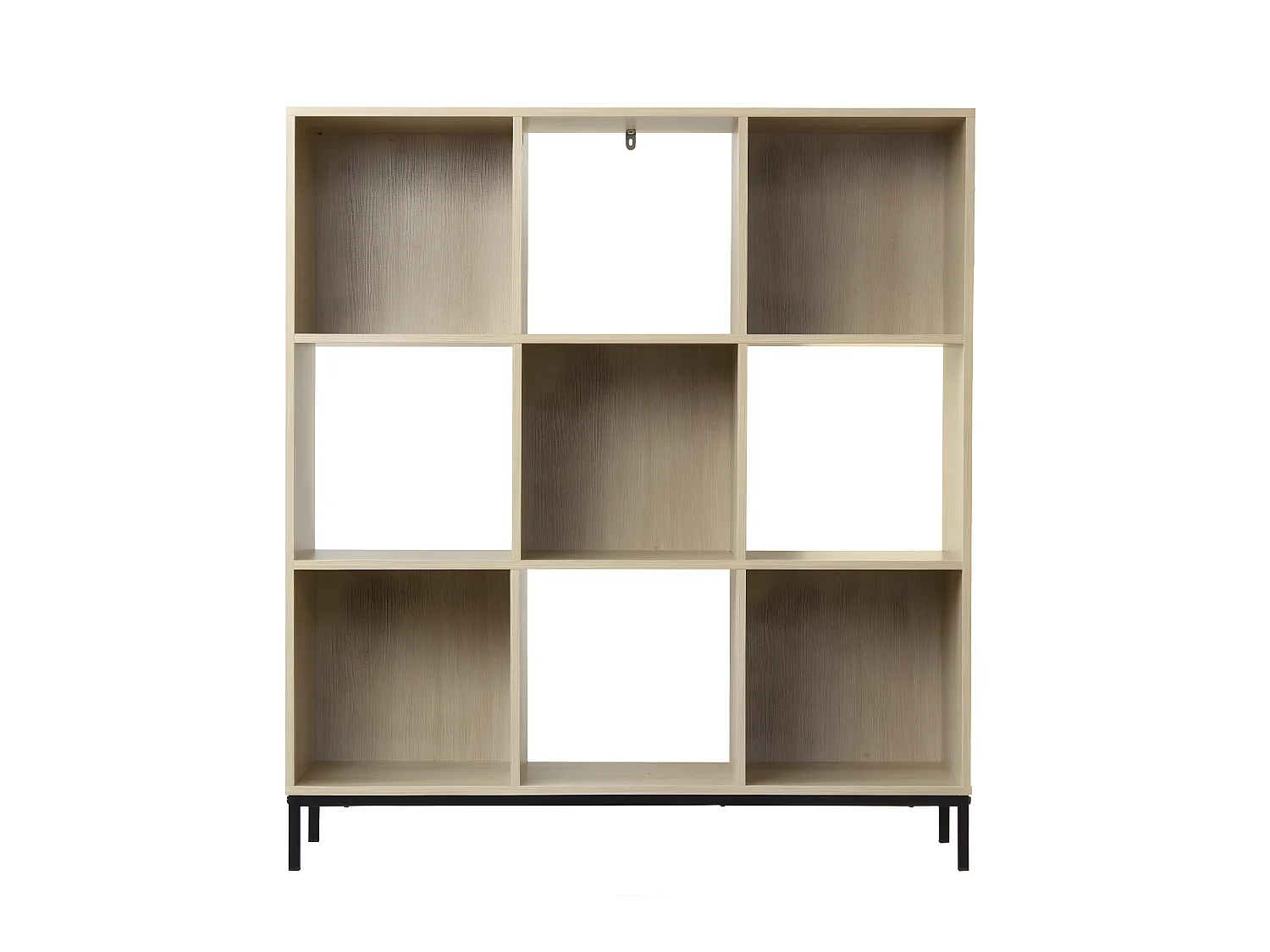 Etagère de rangement 9 cases avec pieds métal