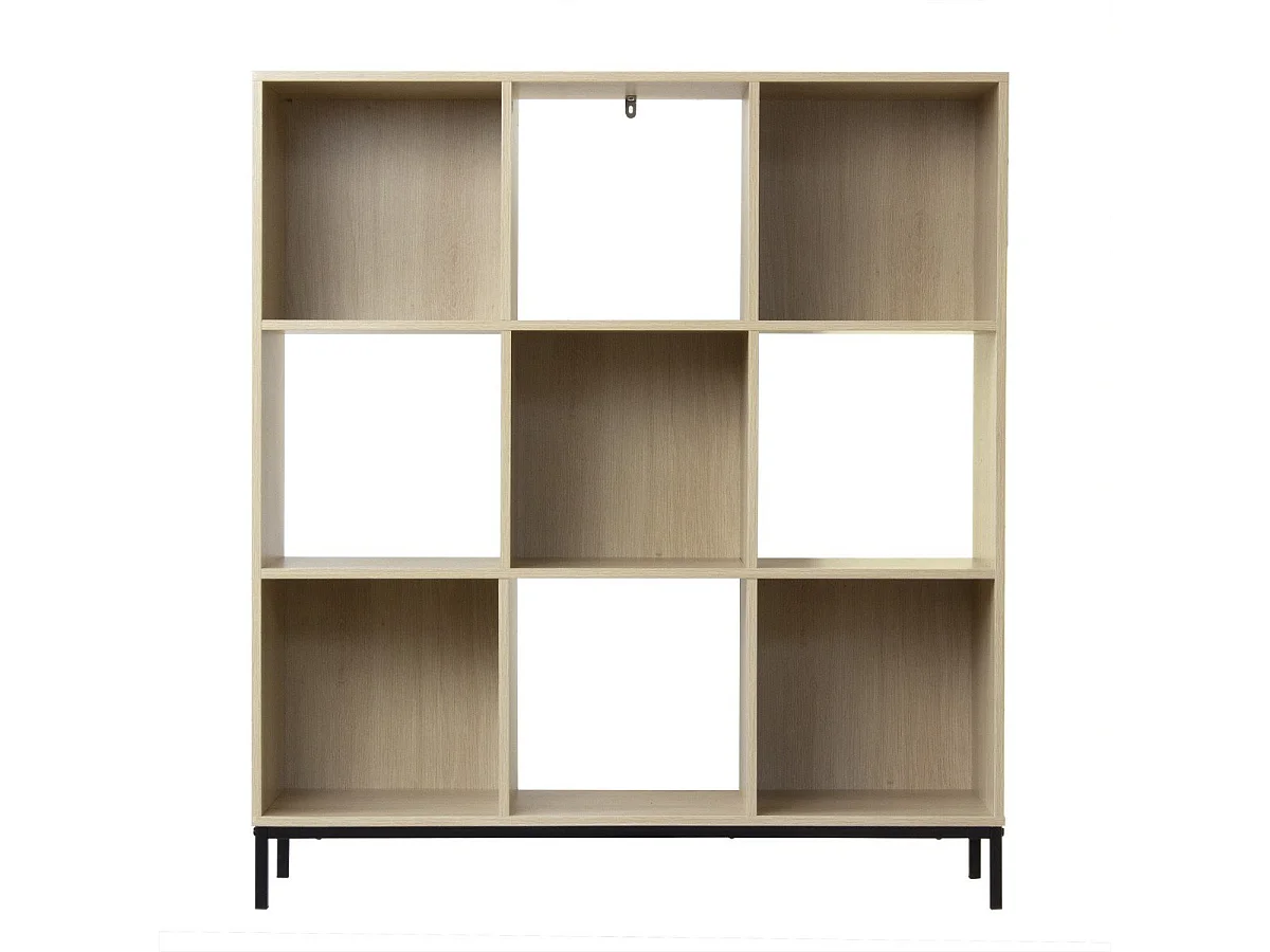 Opbergplank met 9 vakken en metalen voetjes