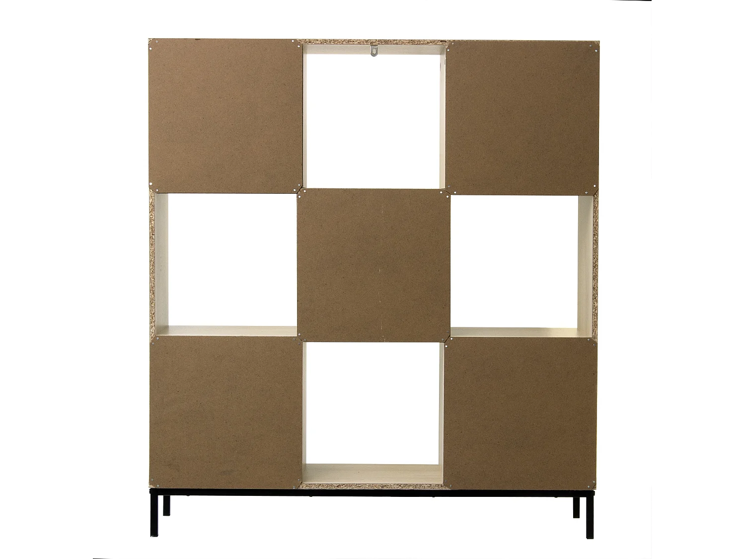 Opbergplank met 9 vakken en metalen voetjes