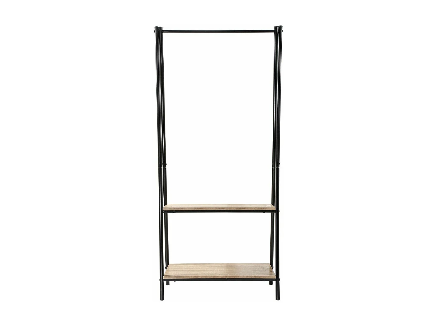 Gardorenständer mit 2 Regalen im Industrial-Stil