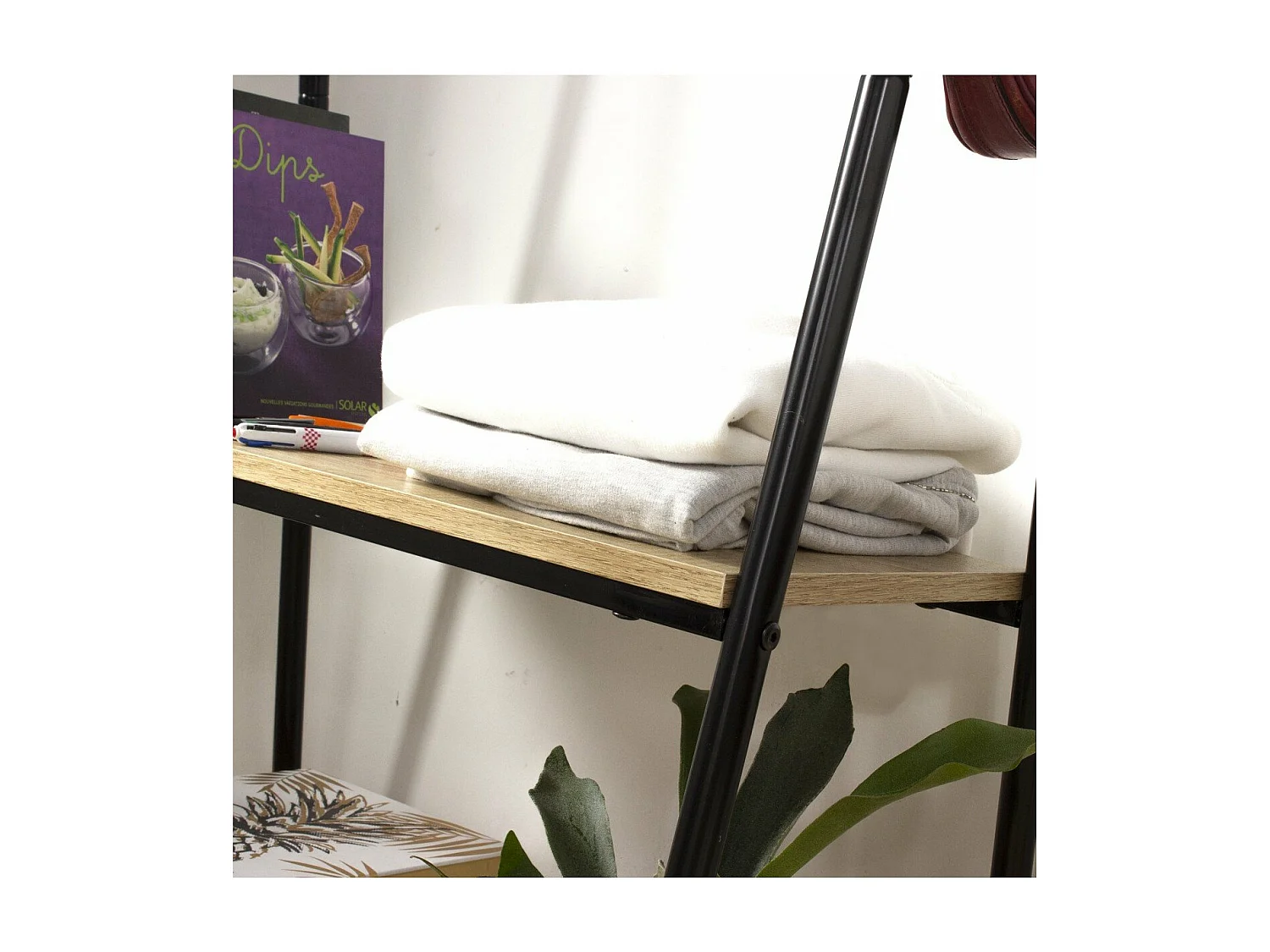 Appendiabiti 2 mensole stile industriale