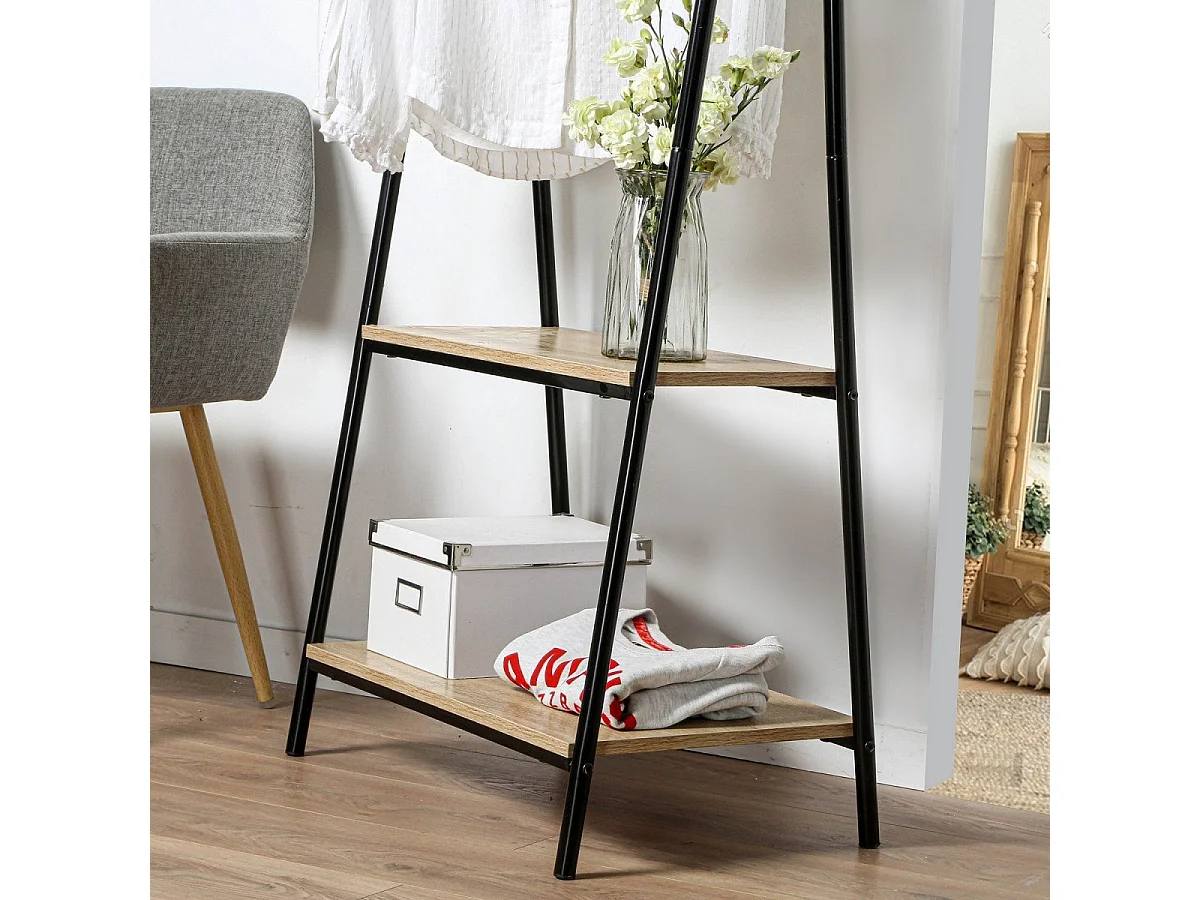 Portant 2 Étagères Style Industriel