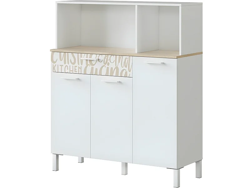 Buffet de cuisine 3 portes et 1 tiroir L108 x H126 cm