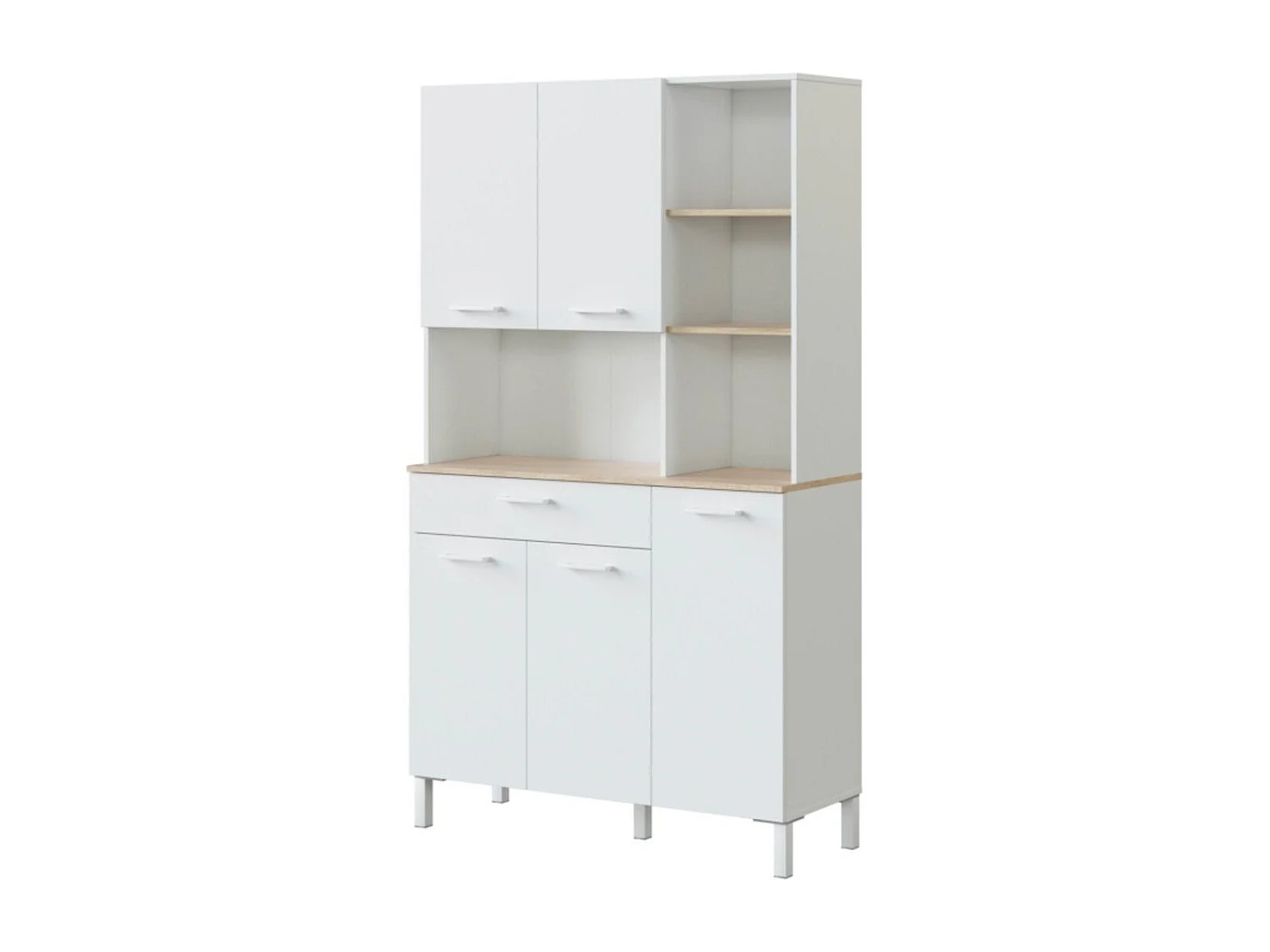 Highboard mit 5 Türen und 1 Schublade Kira - H186 cm