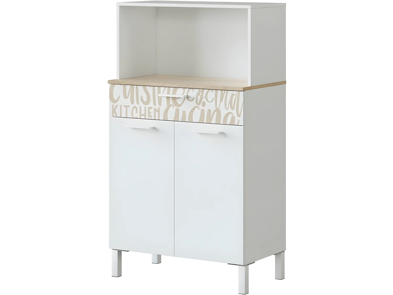 Buffet de cuisine 2 portes et 1 tiroir L72 x H126 cm