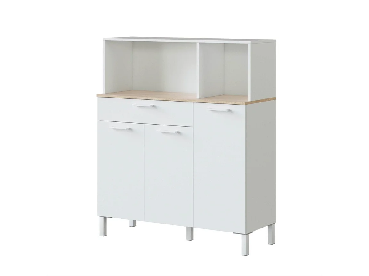 Küchenbuffet mit 3 Türen und 1 Schublade Kira - L108 x H126 cm