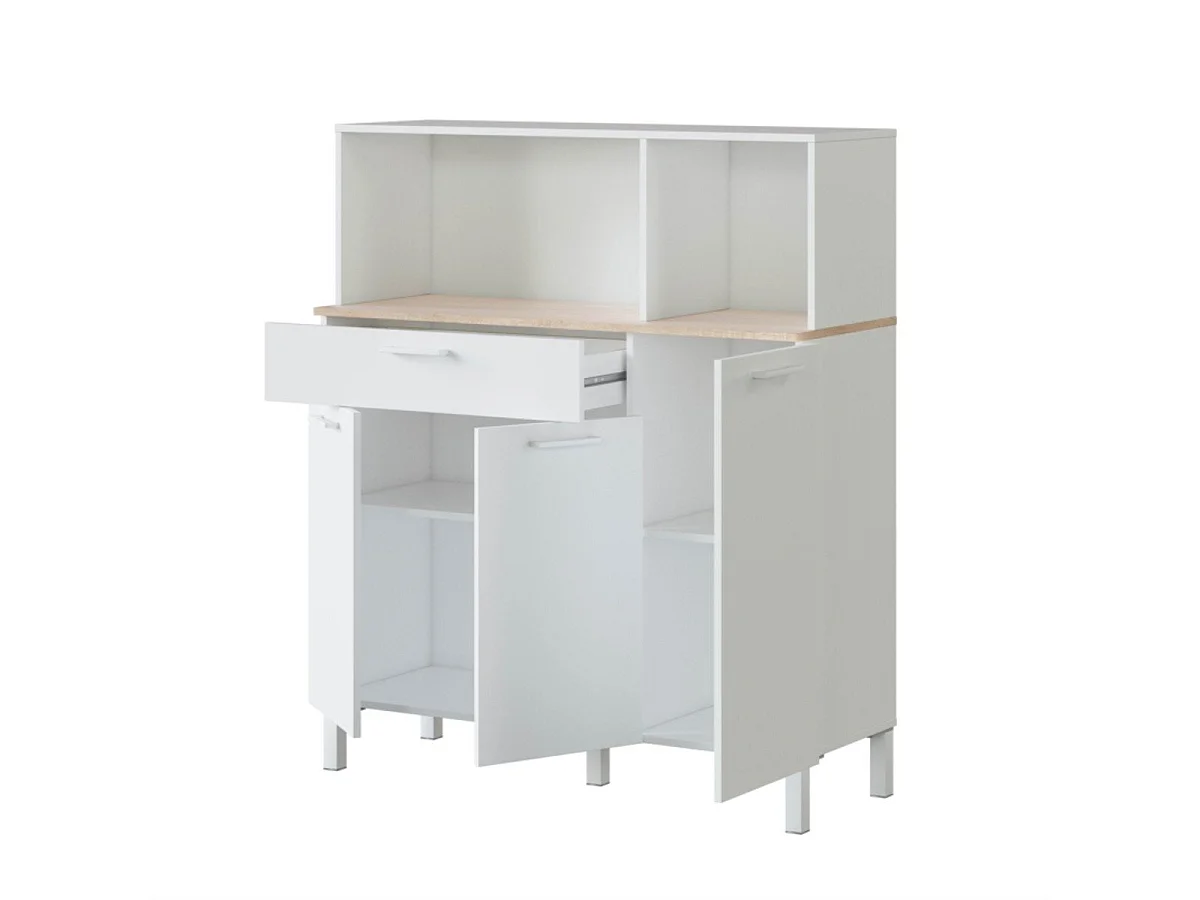 Küchenbuffet mit 3 Türen und 1 Schublade Kira - L108 x H126 cm