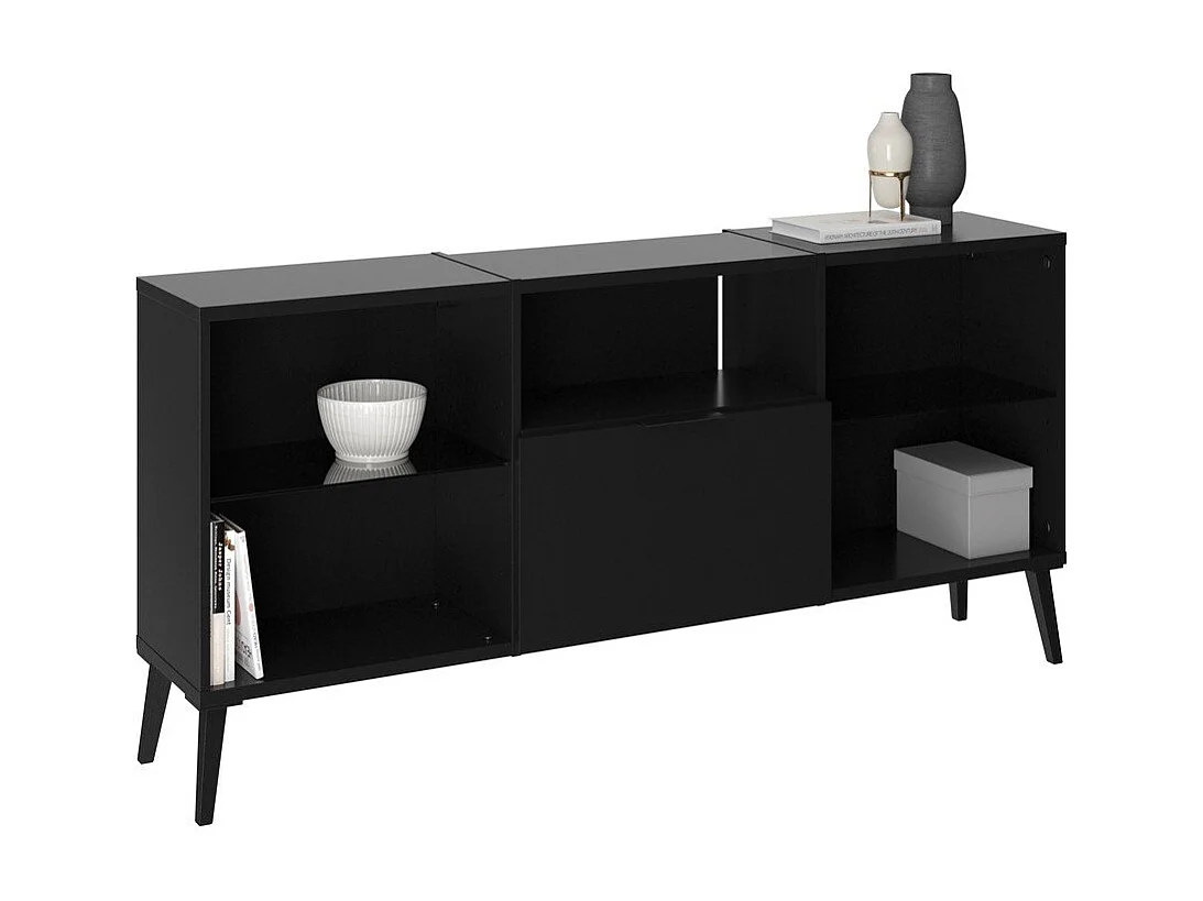 TV-Schrank 153,5x31,7x52 cm Schwarz