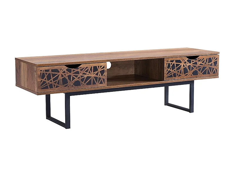 TV-Möbel mit 2 Schubladen und Ablage im Holzdekor L140 cm - Anaëlle