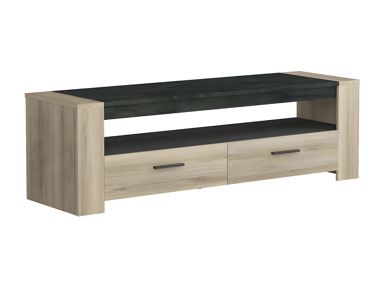 TV-Möbel mit 2 Schubladen und 1 breiten Nische L151,7 cm - Sheffield