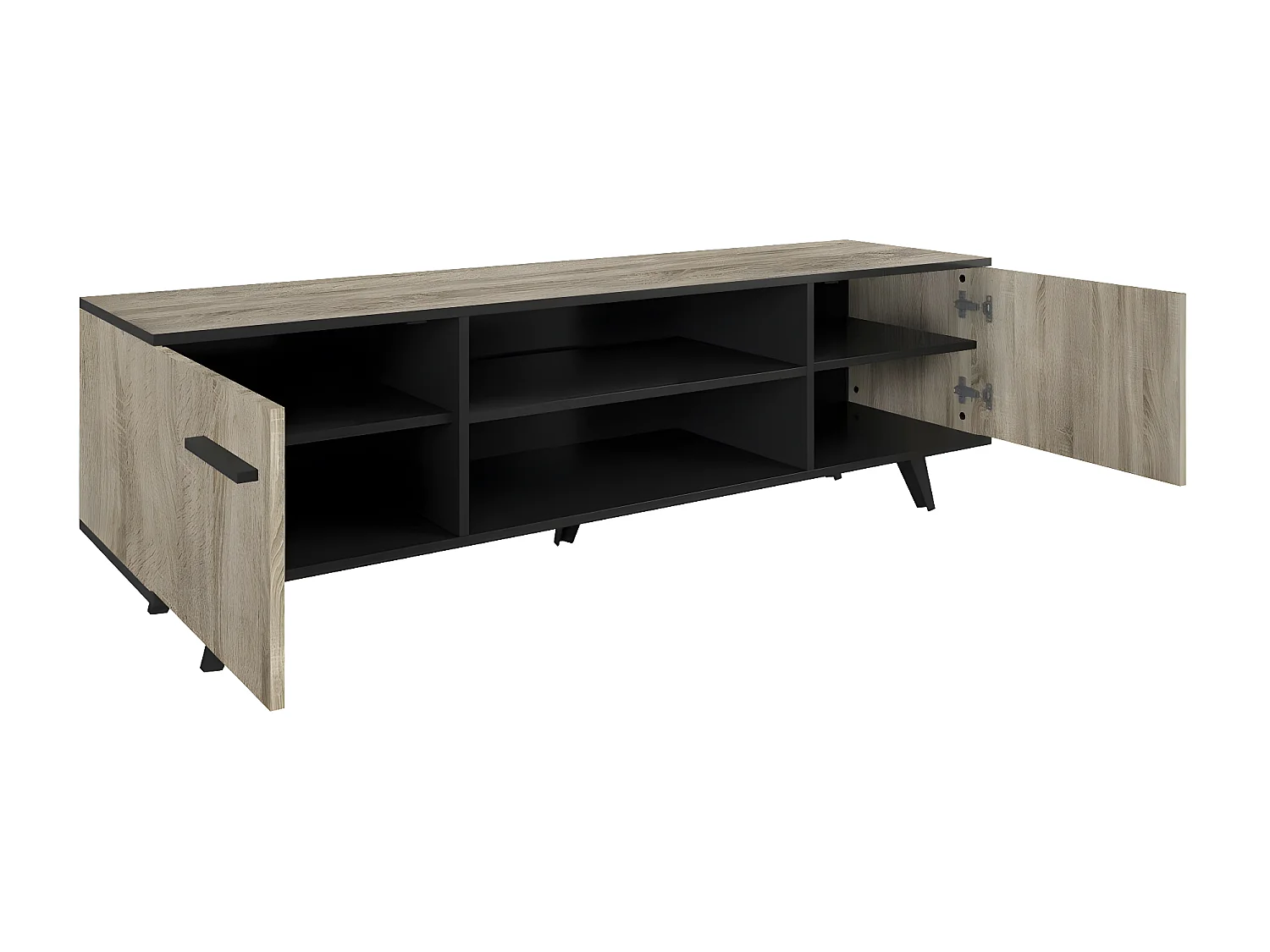 TV-Möbel mit 2 Türen und 2 Nischen L151,4 cm - Wayne