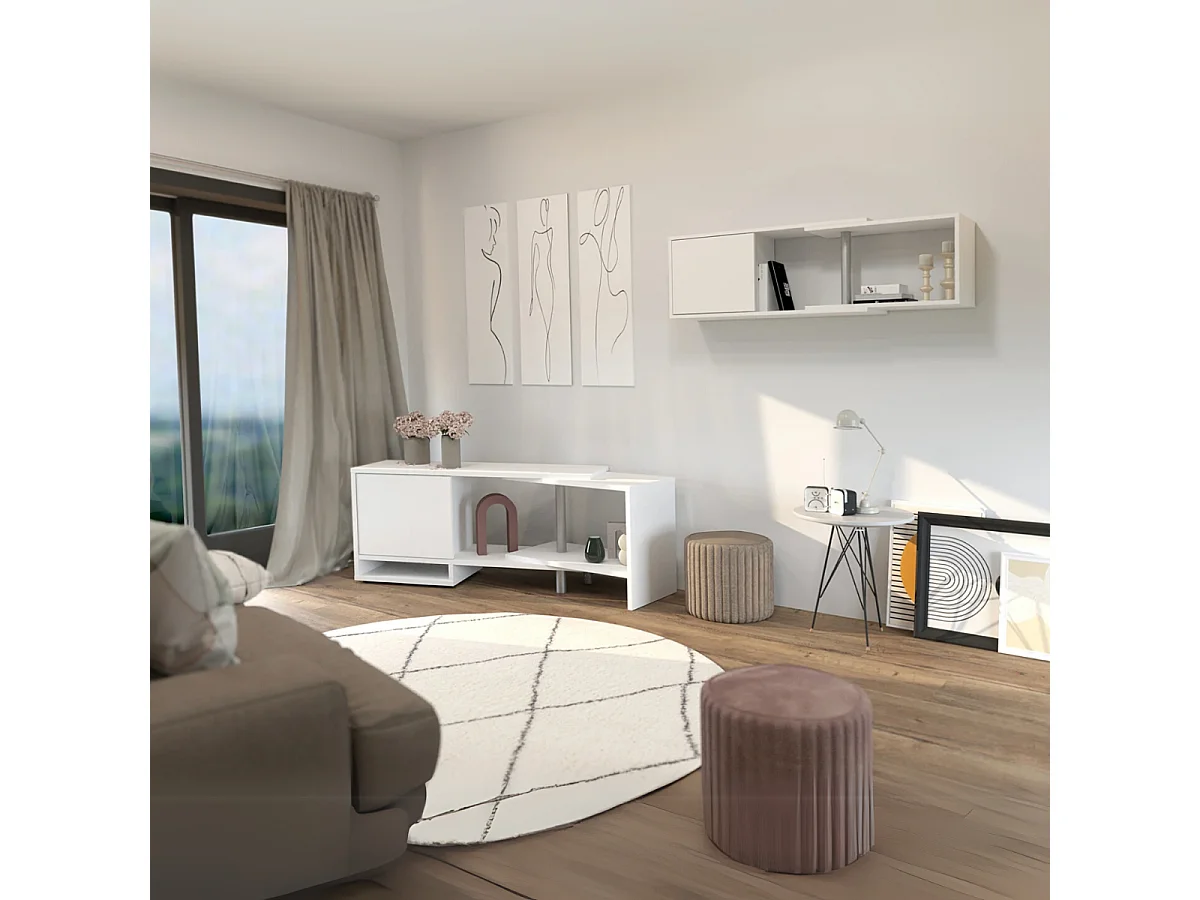 Meuble TV d'Angle Modulable - Flex