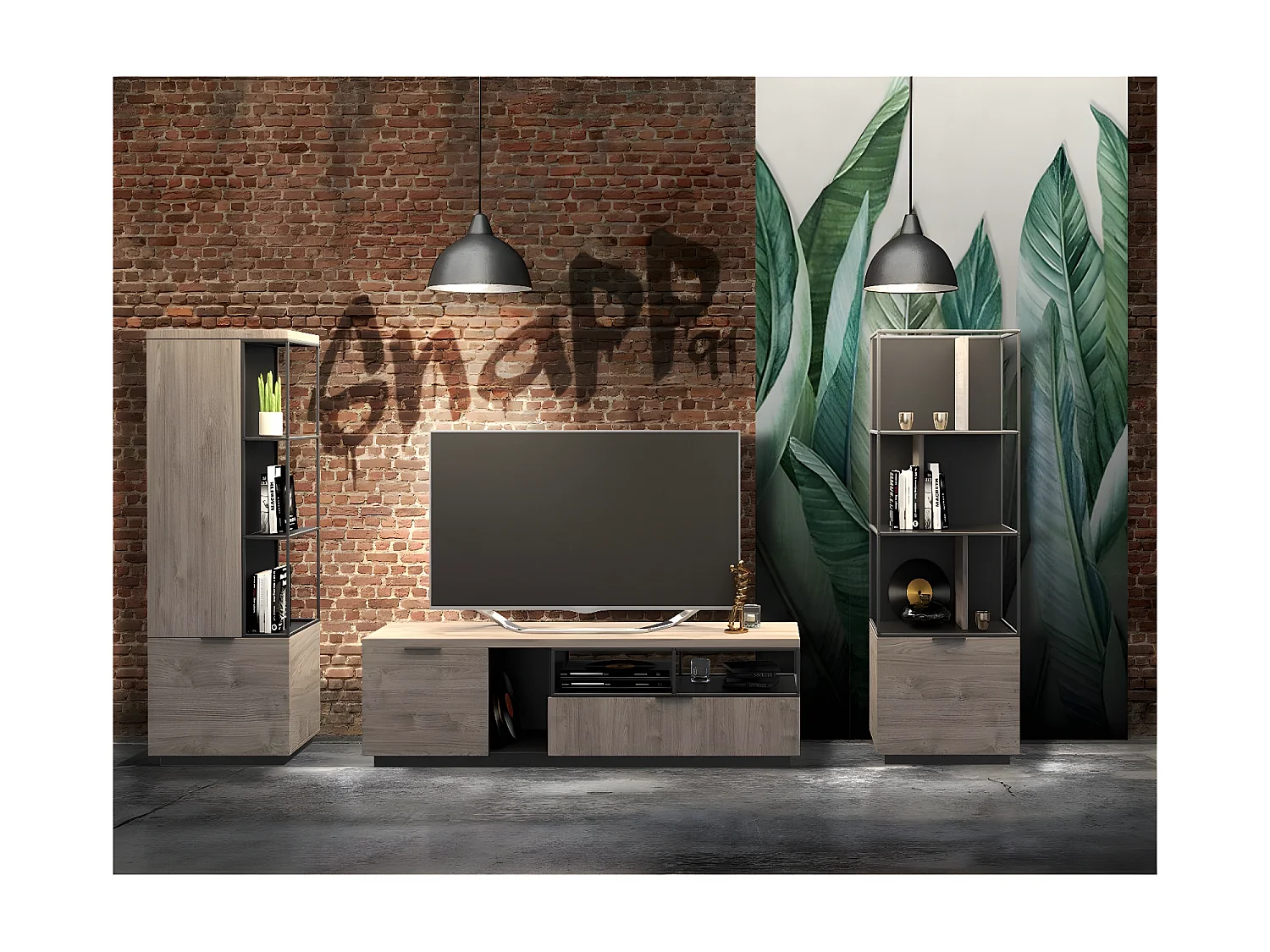 Meuble TV Hifi 1 porte 1 tiroir Snapp - Fabrication Française