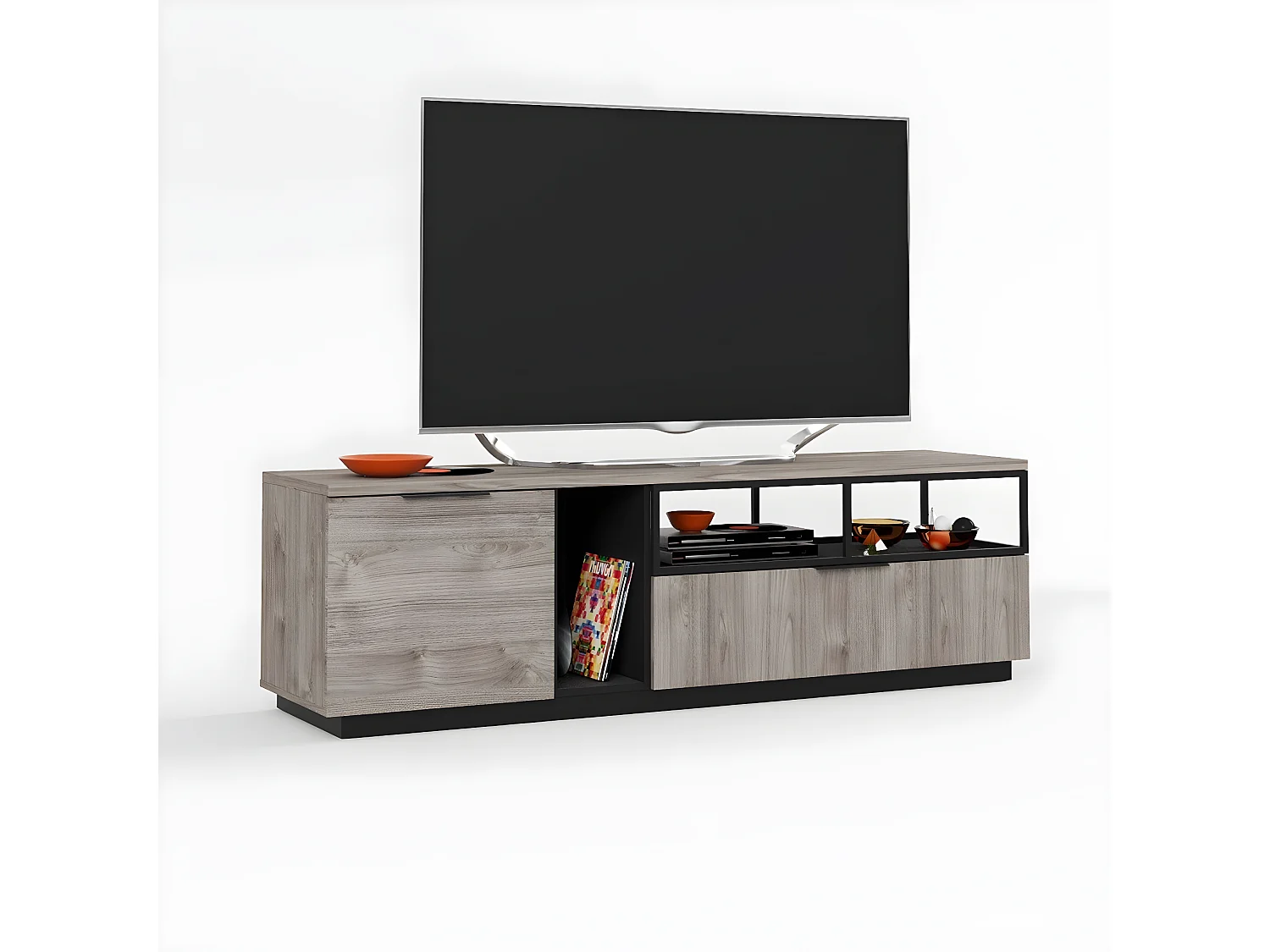 Meuble TV Hifi 1 porte 1 tiroir Snapp - Fabrication Française