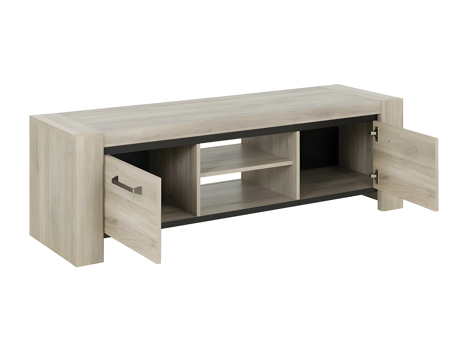 Meuble Tv Couleur chêne 2 portes - Fabrication Française