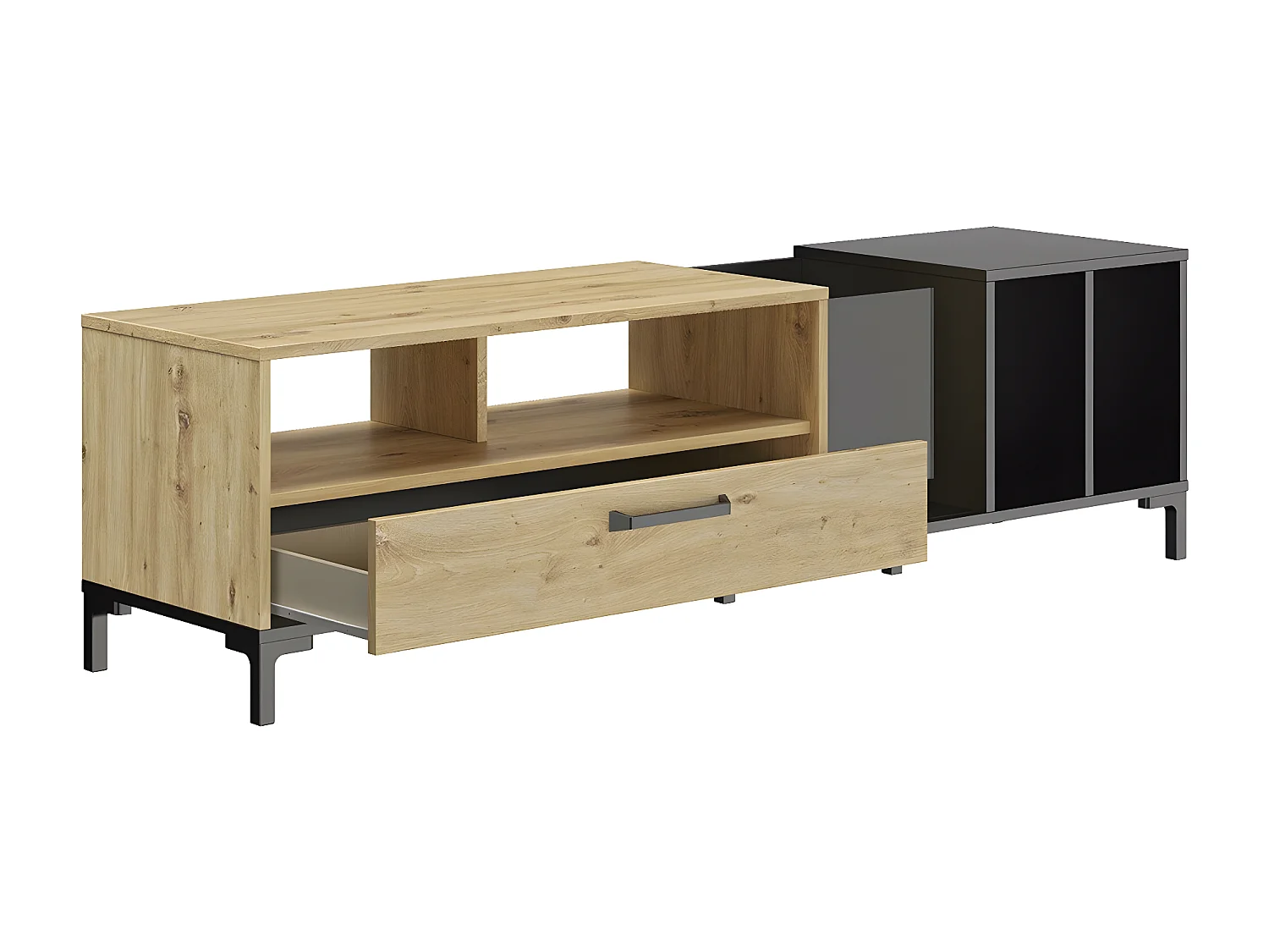 Meuble TV ARGUIN avec rangements L190 cm - Fabrication Française