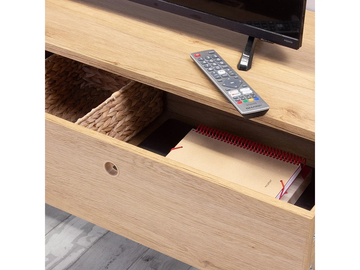 Meuble TV 1 tiroir 1 Niche L120 cm - Osaka