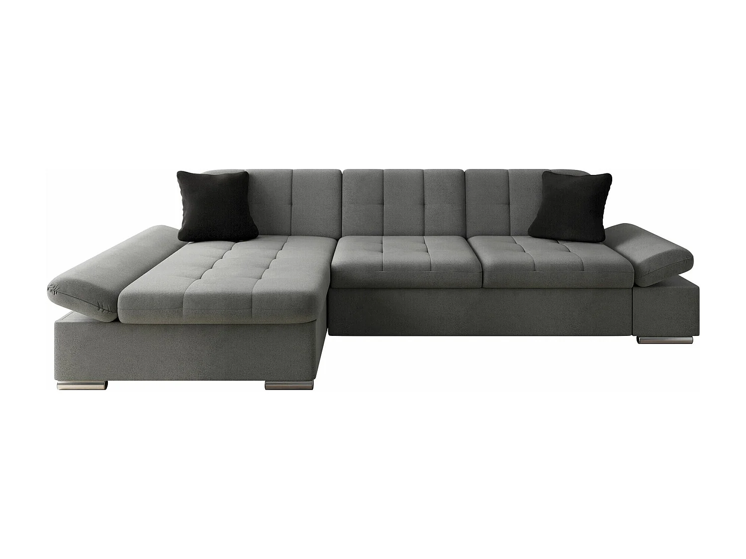 Sofá rinconero Comfivo 219, Gris, 278x161x76cm