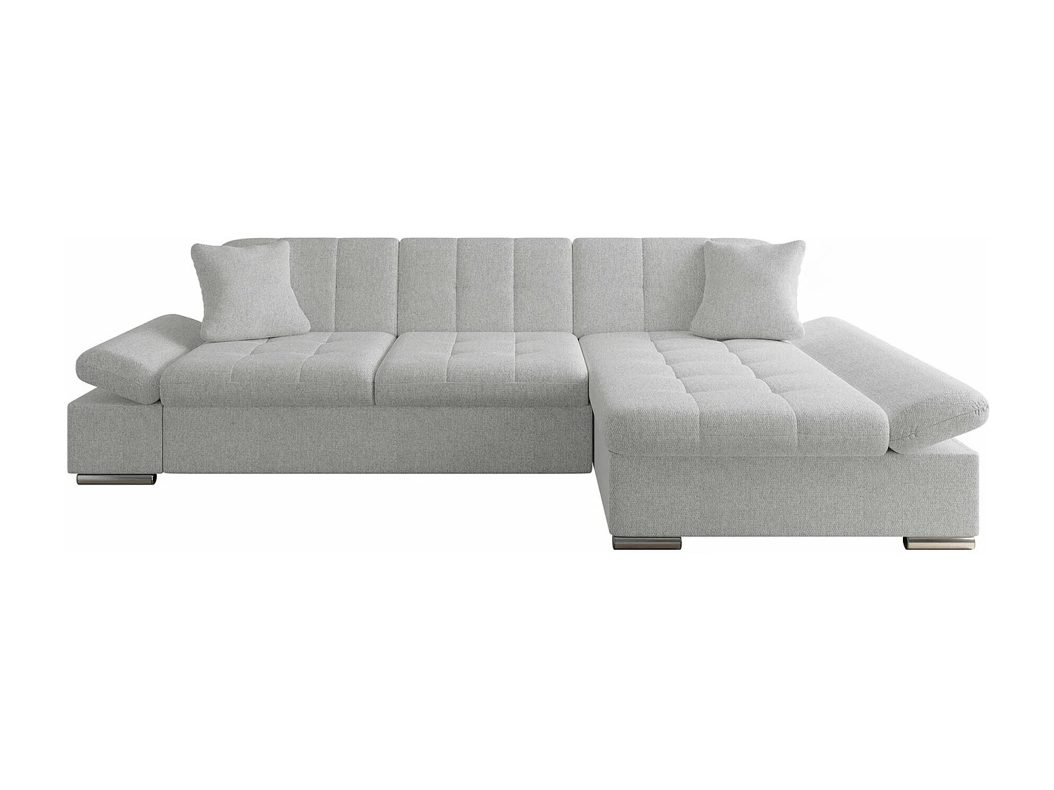 Canapé d'angle Comfivo 219, Gris, 278x161x76cm