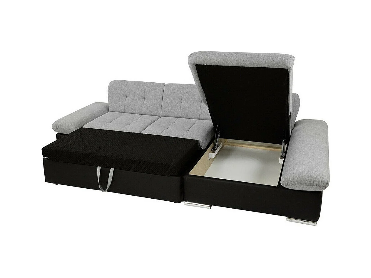 Sofá rinconero Comfivo 152, Rojo, Función de descanso, Almacenaje, 278x161x76cm