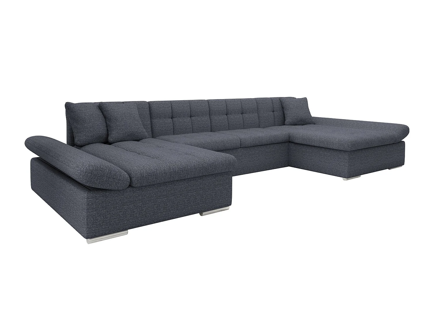 Sofá rinconero Comfivo Ficus, Gris oscuro, Función de descanso