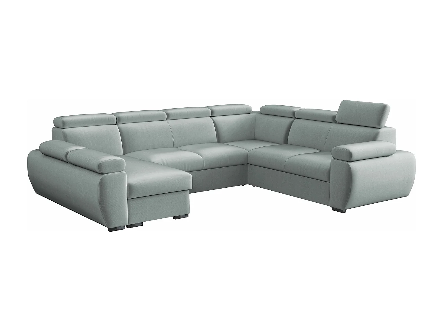 Sofá rinconero Columbus 134, Gris, Función de descanso, Almacenaje, 325x260x85cm