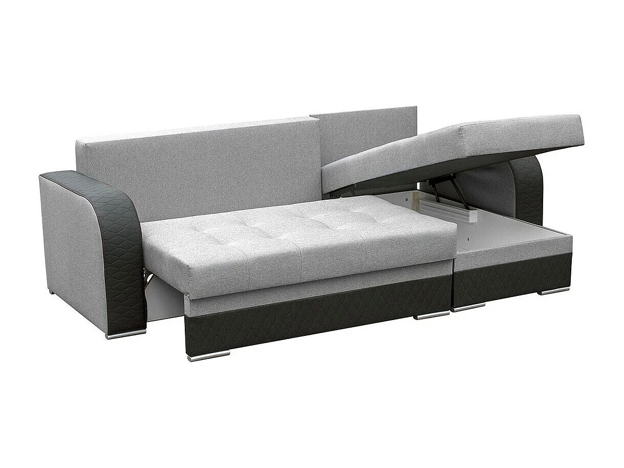 Sofá rinconero Boulder 101, De color marrón claro, Función de descanso, Almacenaje, 238cm