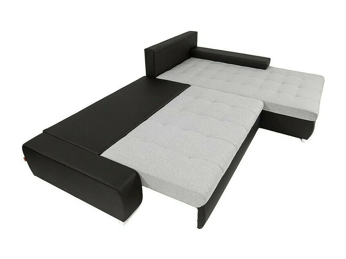 Canapé d'angle Comfivo 147, Jaune, Fonction de couchage, Boîte de literie, 302x213x80cm