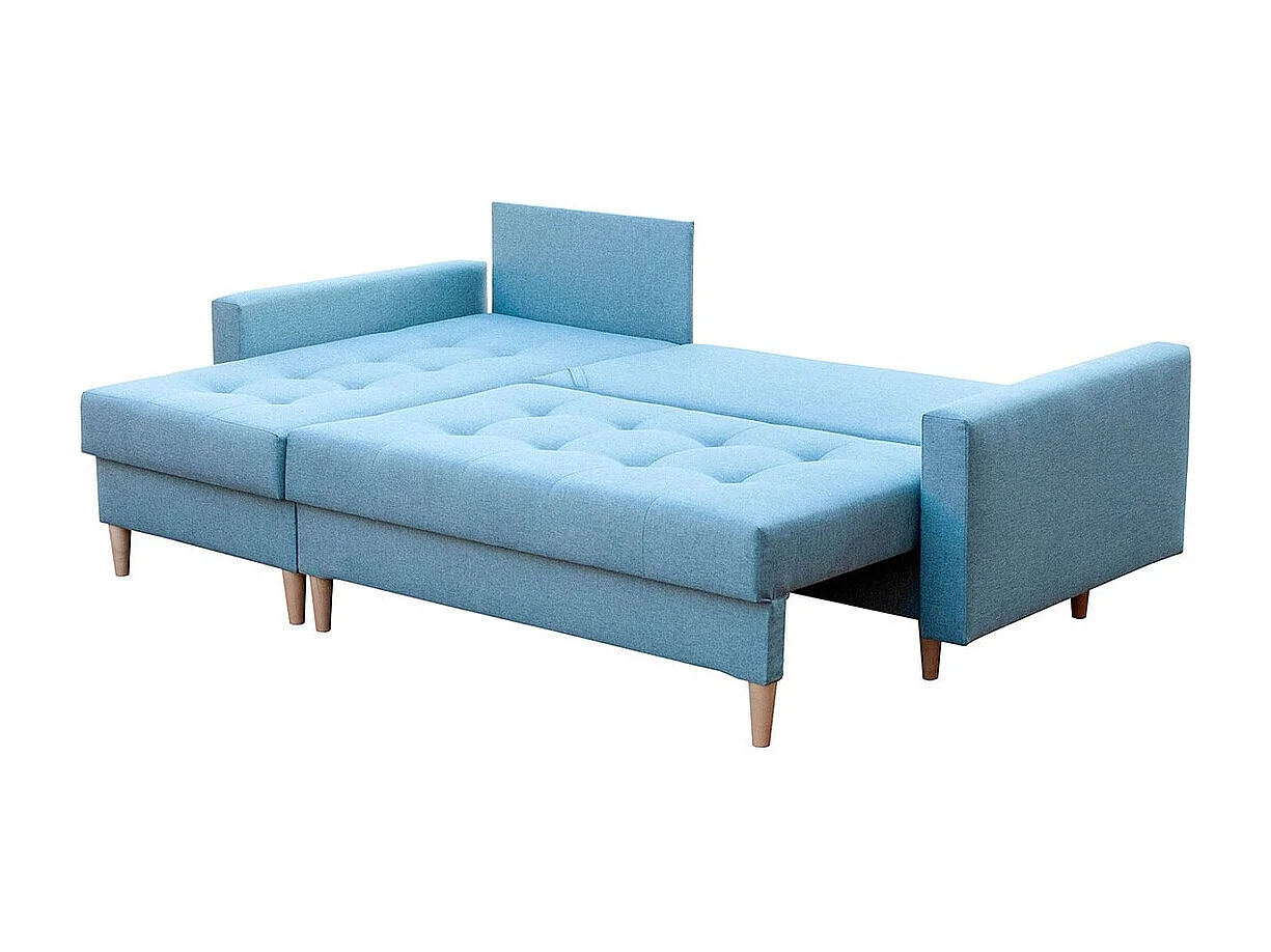 Sofá de canto Boulder 100, Amarelo, Funcionalidade de dormir