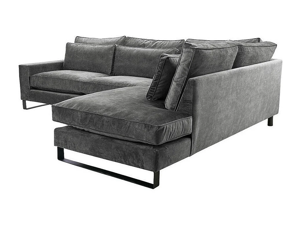 Canapé d'angle Kingsport 111, Gris, 314x224x90cm