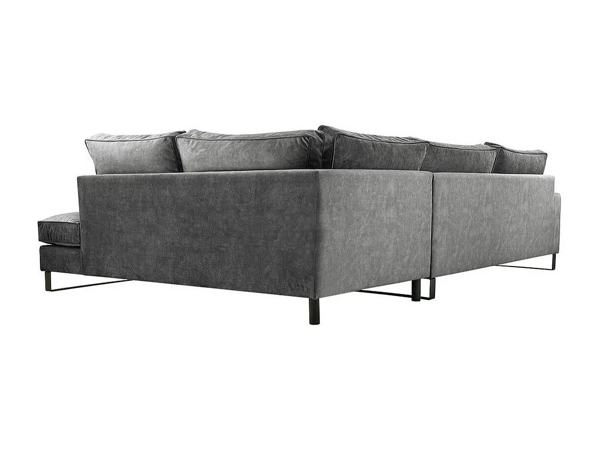 Sofá rinconero Kingsport 111, Gris, 314x224x90cm