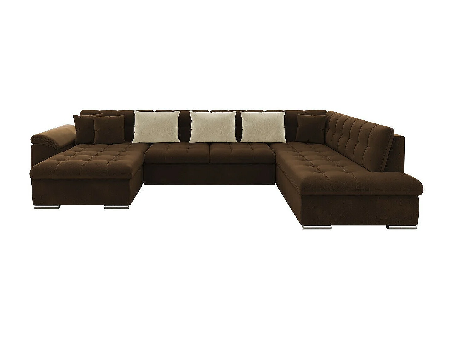 Canapé d'angle Comfivo 114, Marron, Disponible, 348x205x76cm