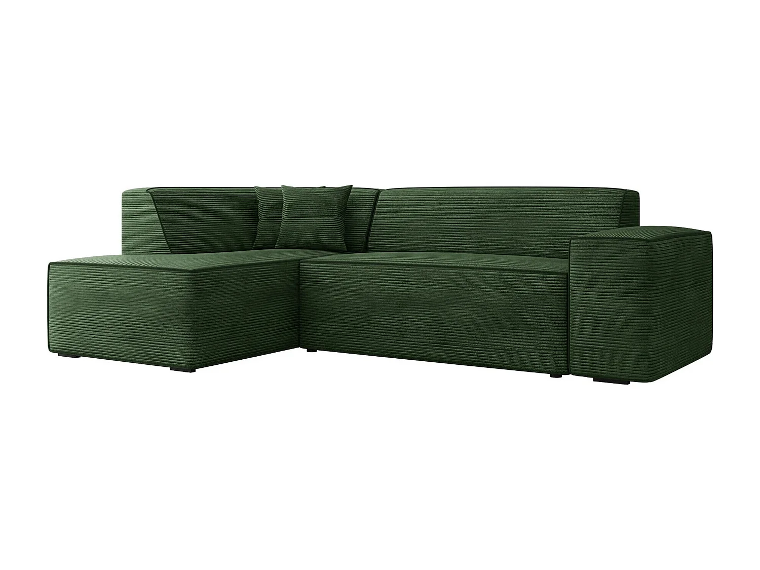 Sofá rinconero Comfivo 289, Verde, 267x205x73cm