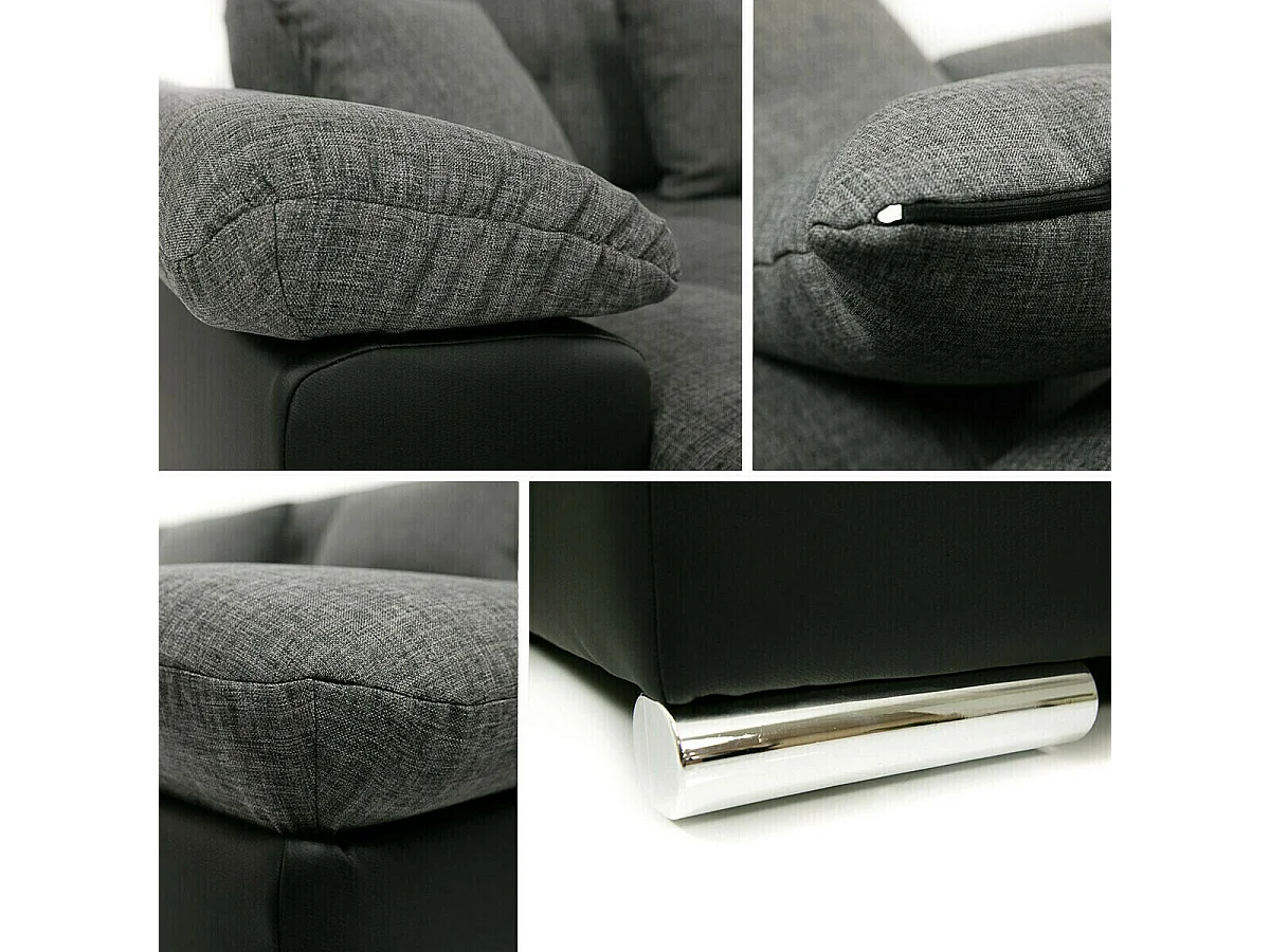 Sofá rinconero Comfivo 111, Rosa, Función de descanso, 375x155x76cm