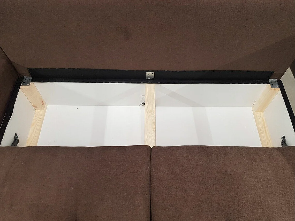 Sofá de canto Muncie 109, Azul, Funcionalidade de dormir, 26x16x10cm