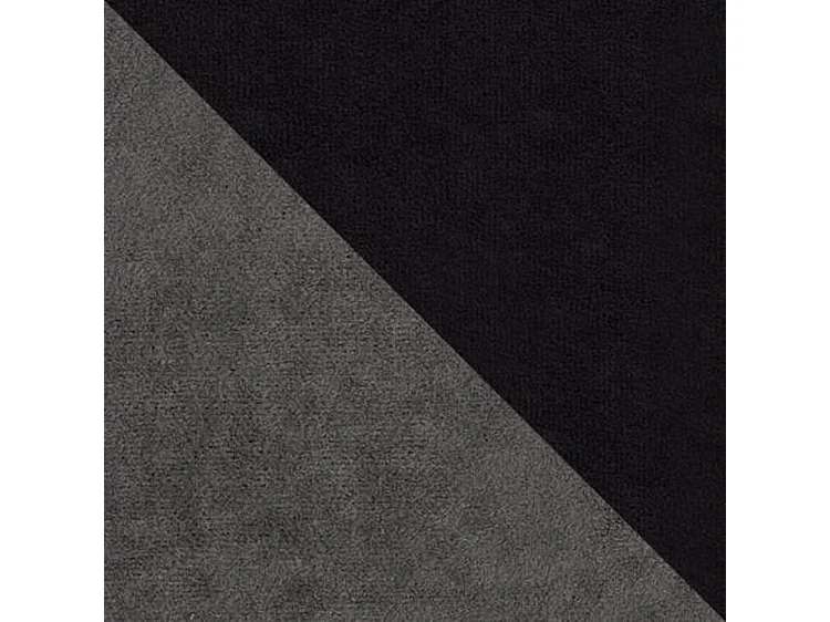 Canapé d'angle convertible 3 places en tissu noir