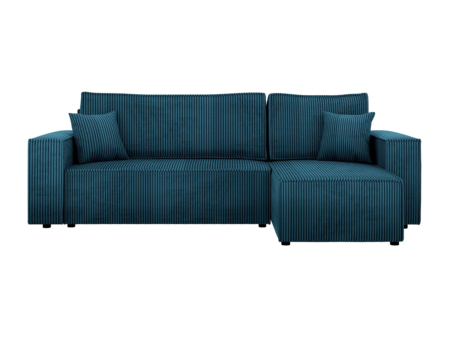 Sofá rinconero Shelton 100, Azul, Función de descanso, Almacenaje, 244x145x82cm