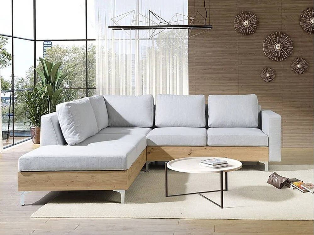 Sofá de canto Providence 140, Cinzento, Funcionalidade de dormir