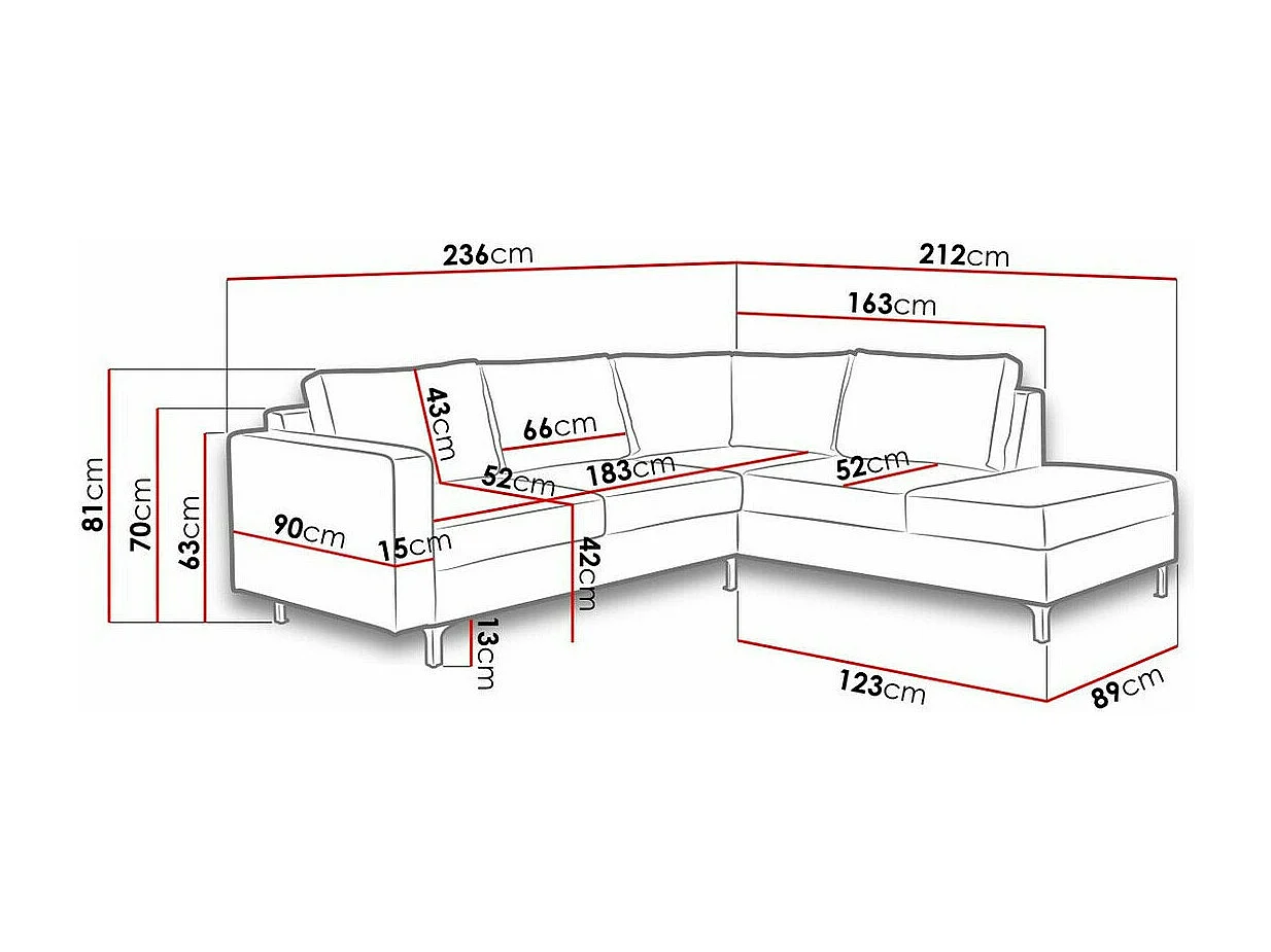 Sofá de canto Providence 140, Cinzento, Funcionalidade de dormir