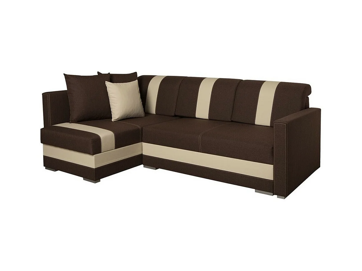 Divano angolare Edinburg 100, Marrone, Con, 230x155x82cm