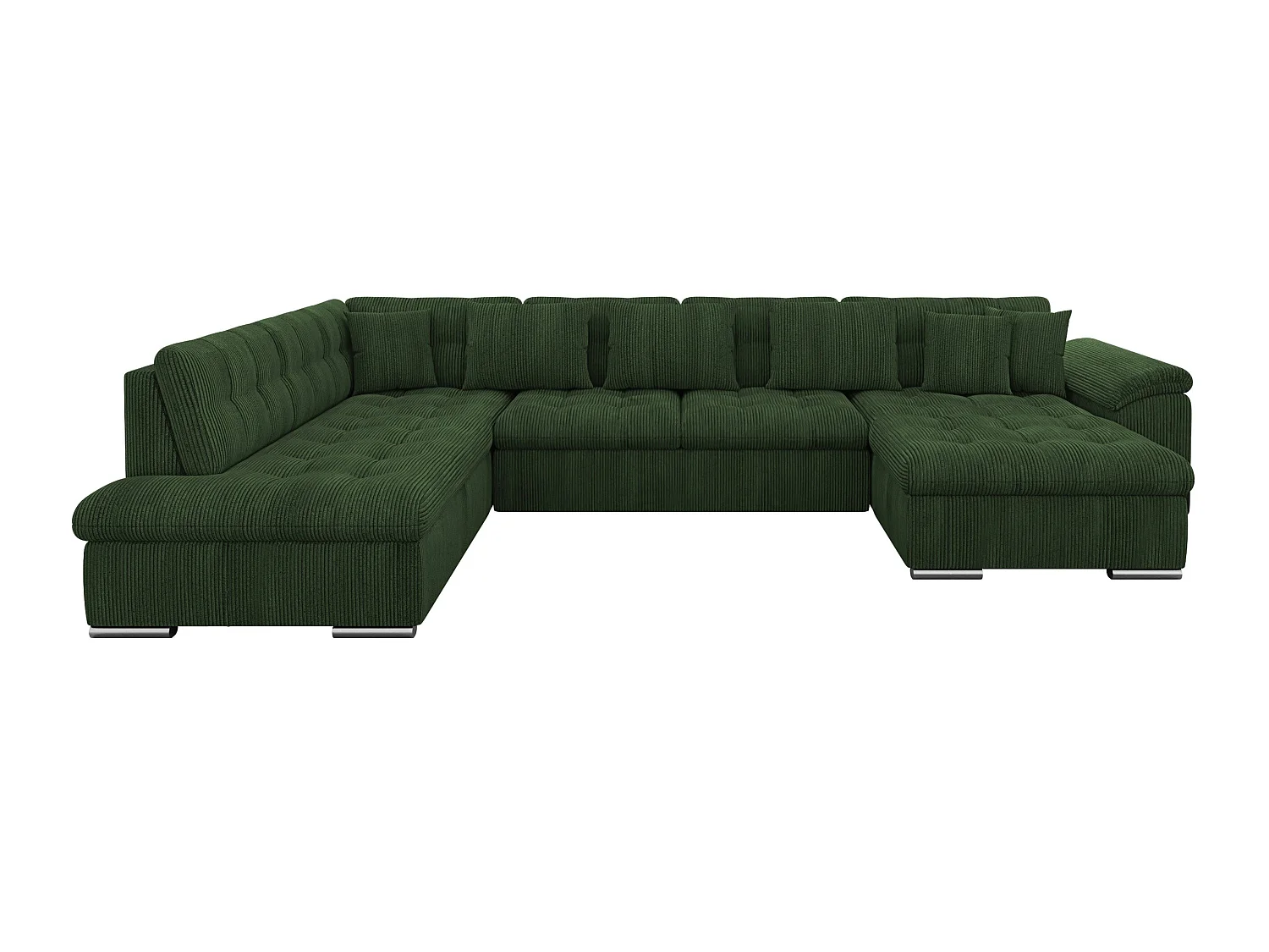 Sofá rinconero Comfivo Gemma II, Verde, Función de descanso, 35x21x8cm